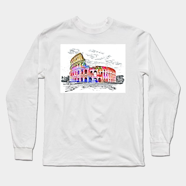 Colosseum Long Sleeve T-Shirt by danieljanda